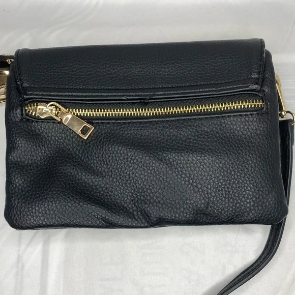 Black cross body bag with gold detail - Picture 7 of 7